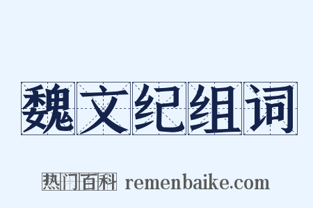 魏文纪组词是什么意思的图片